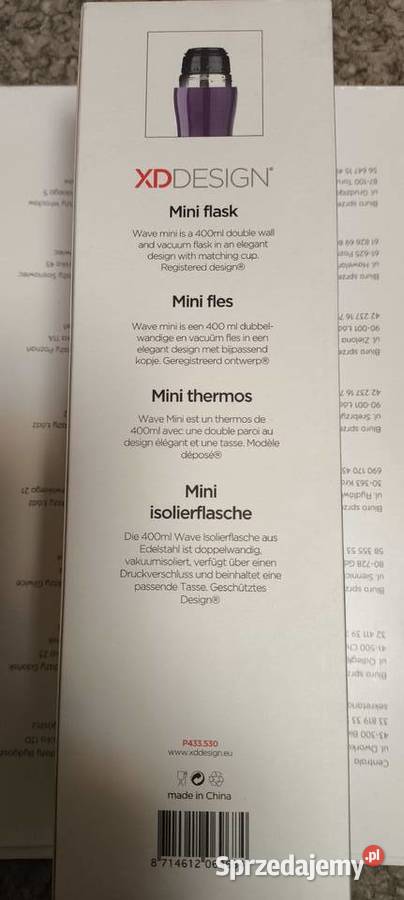 Termos XD Design Wave Med fioletowy 400ml Gliwice