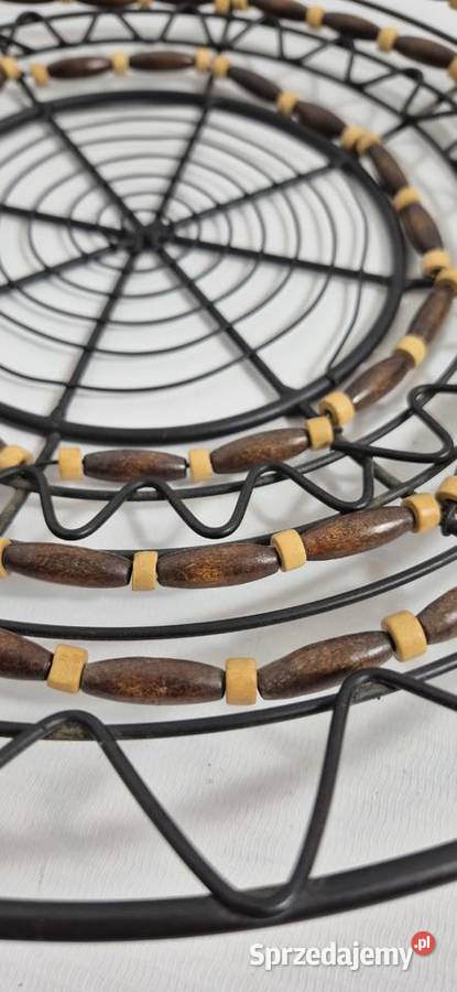 Stylowa Misa Dekoracyjna Patera Metal Drewno Patery lubelskie Biłgoraj