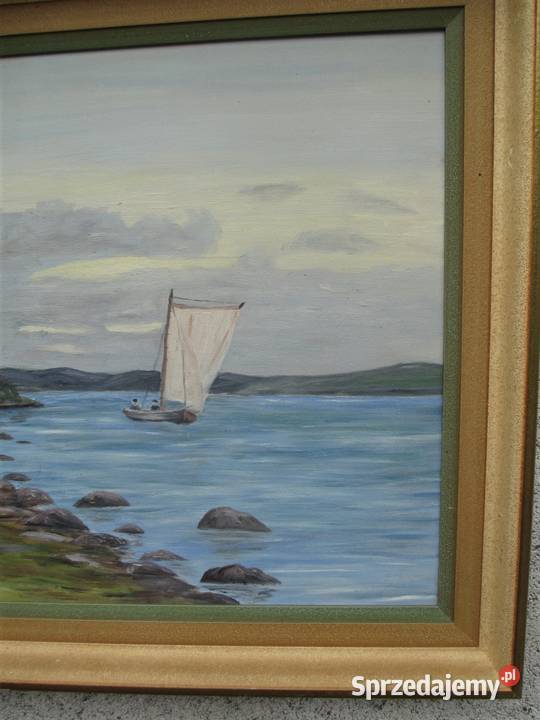 Obraz olejny Pejzaż z żaglówka Lublin