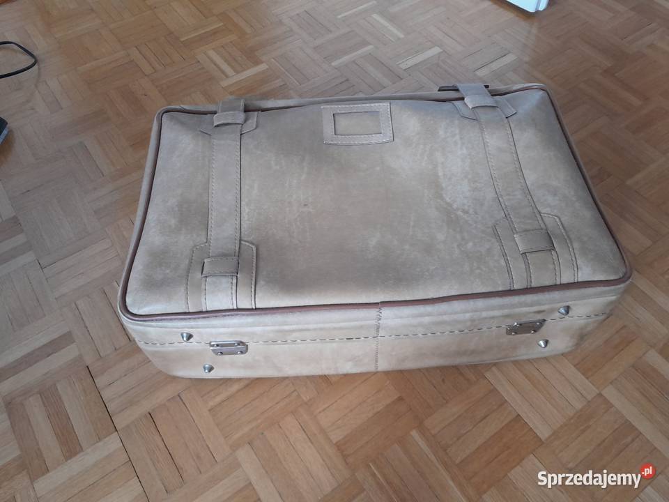 Walizka vintage szaro beżowa Torby i walizki