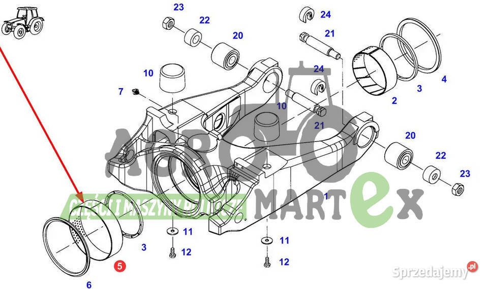 716300050030 TULEJA PRZEDNIA OŚ FENDT sprzedam