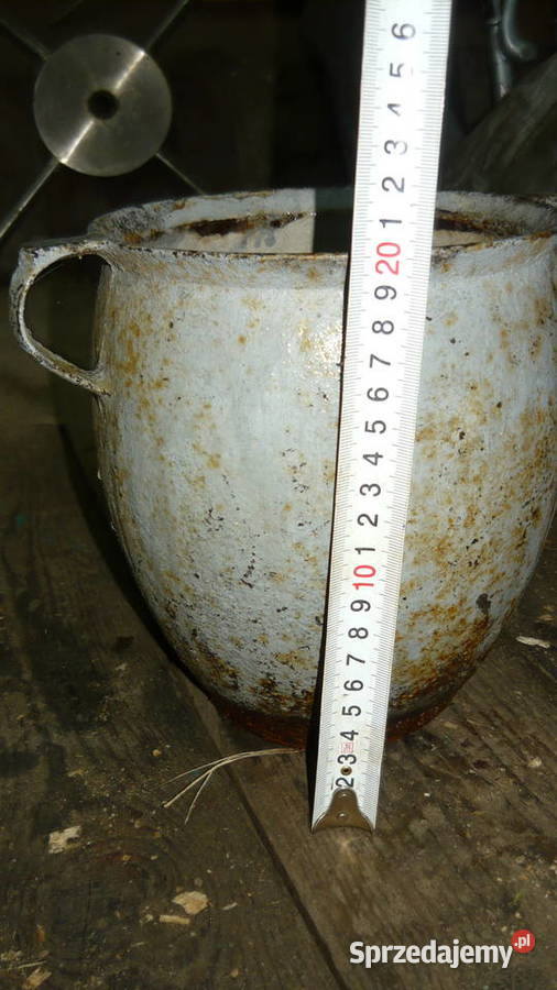 Stary żeliwny garnek żeliwny sagan garnki żeliwn Pozostałe Dom i Ogród sprzedam