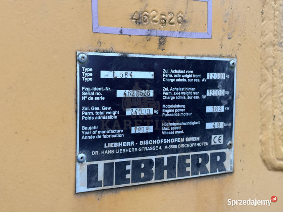 Liebherr 564 Opona Opony Felga Piasta Pompa Pozostałe Jastrzębniki sprzedam
