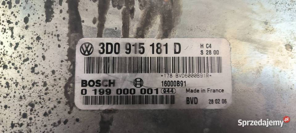 MODUŁ VOLKSWAGEN PHAETON LONG 3D0915181D osobowe Lipno