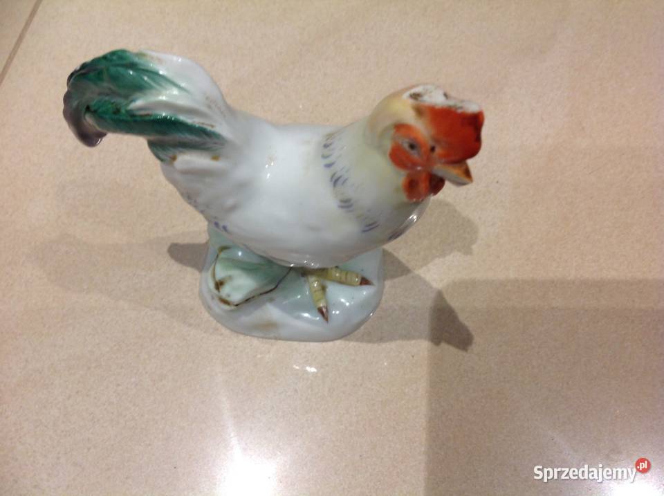 Kogut Figurka Stara Porcelana HEREND HUNGARIA Porcelana i szkło Nowa Sól