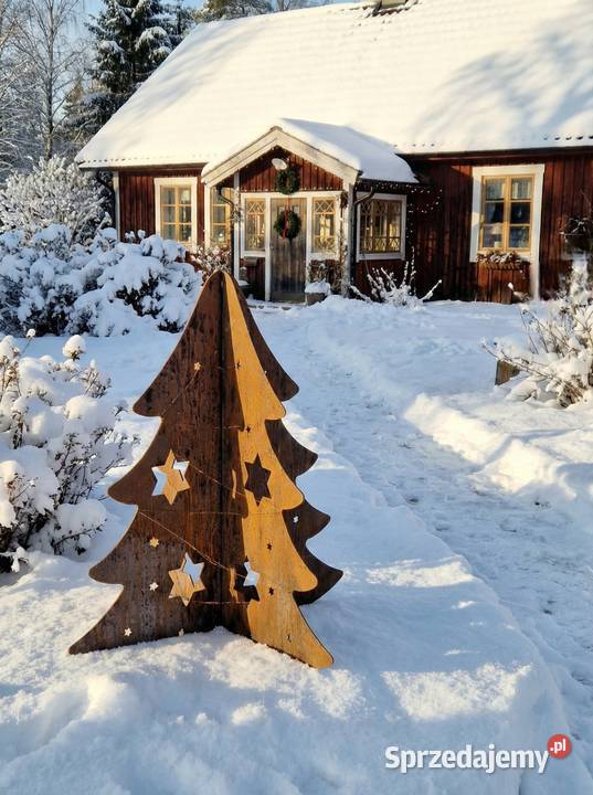 Rustykalna Choinka ze Stali Corten ręcznie dolnośląskie Złotoryja