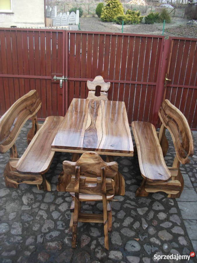 Meble ogrodowe drewniane Grotniki