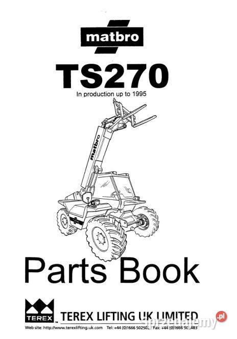 Matbro TS270 katalog części Kielce sprzedam