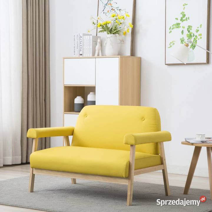 vidaXL Sofa 2-osobowa tapicerowana tkaniną, 246652