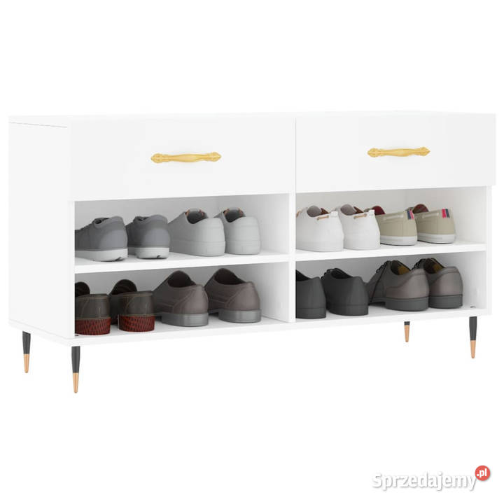 Ławka z miejscem na buty biała 102x35x55 mazowieckie Warszawa