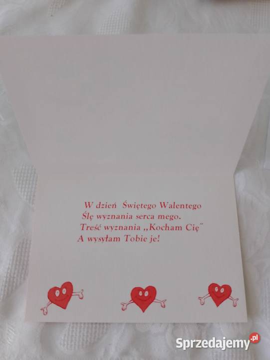 Kartka walentynkowa na WALENTYNKI składana z Walentynki wielkopolskie Oborniki