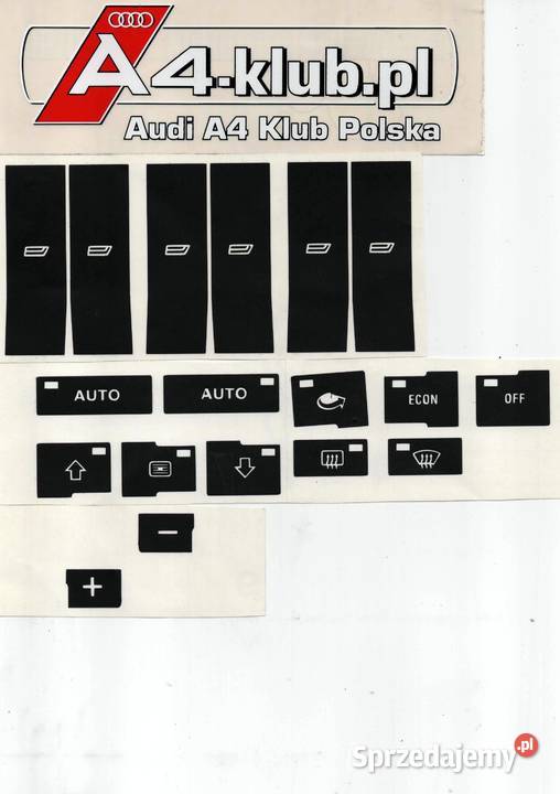 Naklejki Audi Kima szyby Audi A4 Klub Polska dolnośląskie