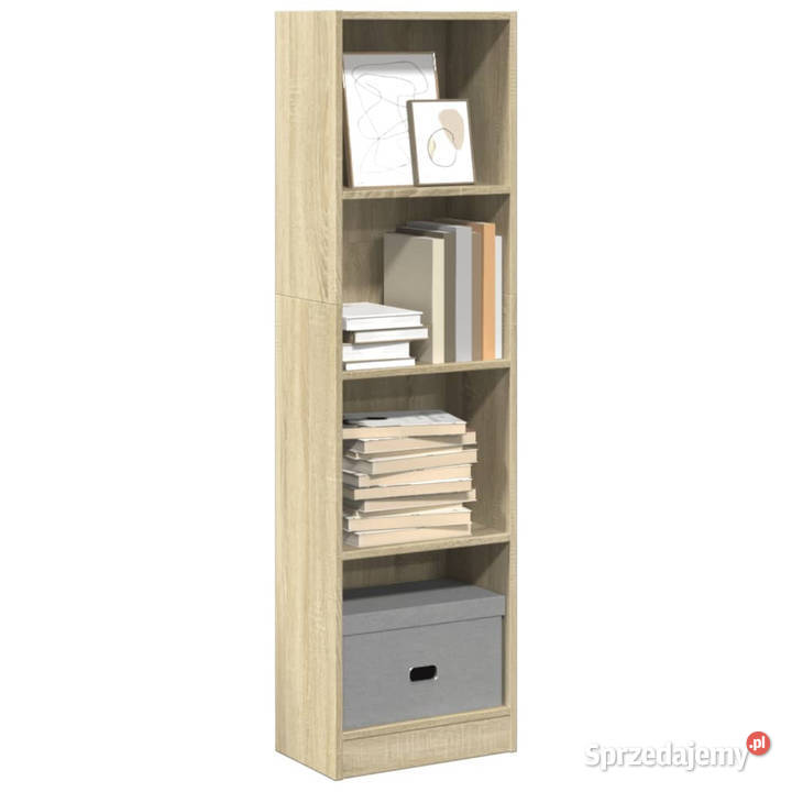 Regał dąb sonoma 40x24x143 materiał