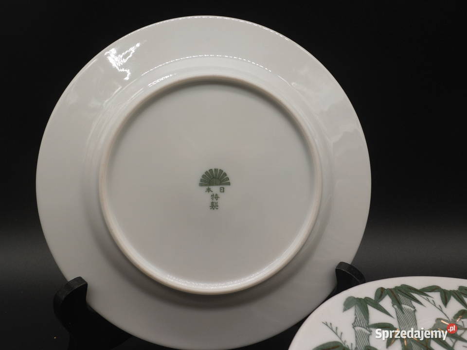 Talerze z motywem zielonego bambusa Raszków