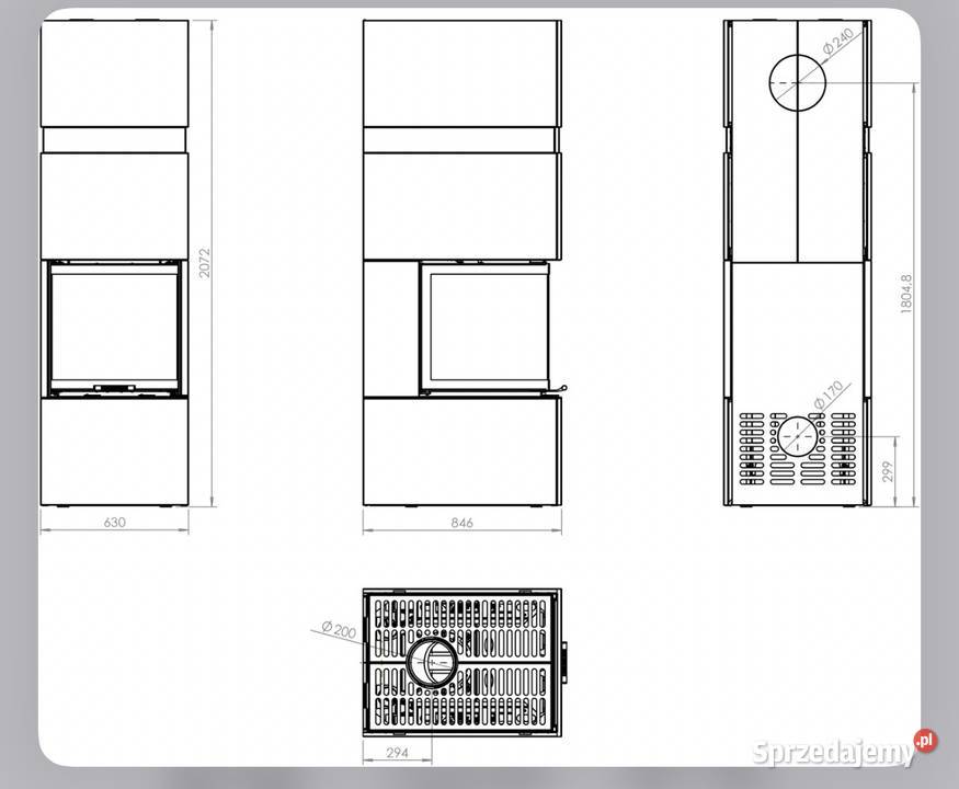 Gotowa obudowa na kominek trójstronny TRINITY wielkopolskie Ostrów Wielkopolski