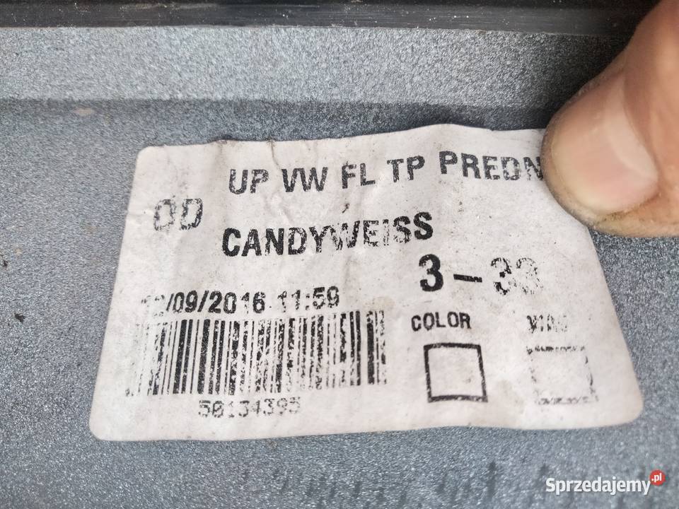 ZDERZAK PRZÓD przedni VW UP LIFT 16 bialy 1S0