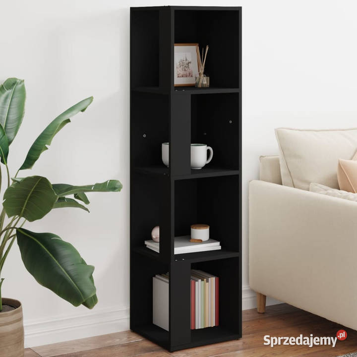 Szafka narożna czarna 33x33x132 materiał Warszawa
