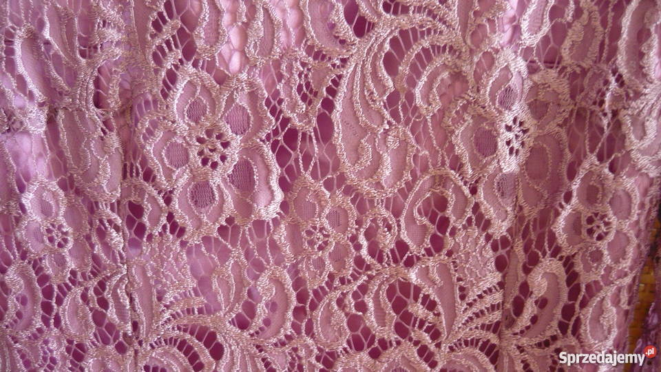 Sukienka koronkowa różowa Myszków