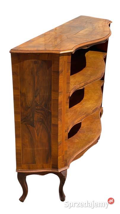 Stary włoski stylowy regał na giętych nogach Gryfice