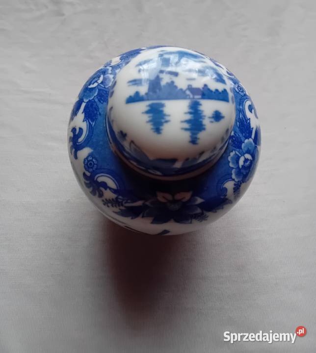 Porcelanowa herbatnica w stylu Delft druga Koźminek