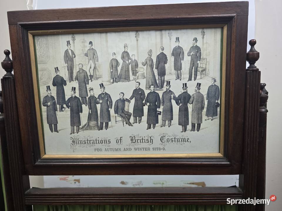 Drewniany składany parawan kominkowy Anglia lata Pomiechówek sprzedam