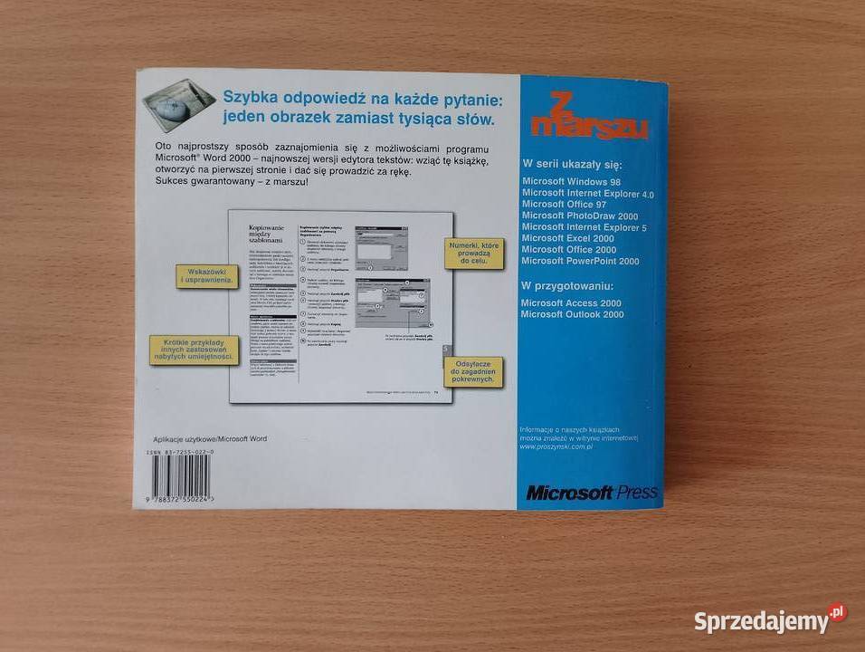 Książka MICROSOFT WORD 2000 z marszu komputer informatyka, internet wielkopolskie Złotniki