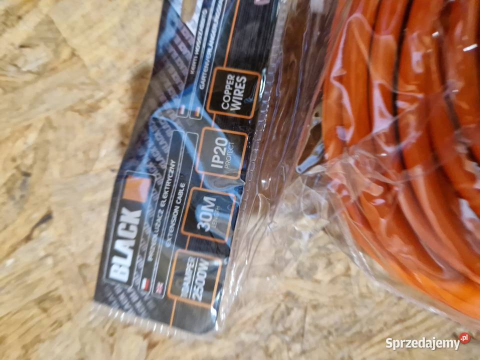 PRZEDŁUŻACZ ELEKTRYCZNY BLACK 30M 3X15MM IP20
