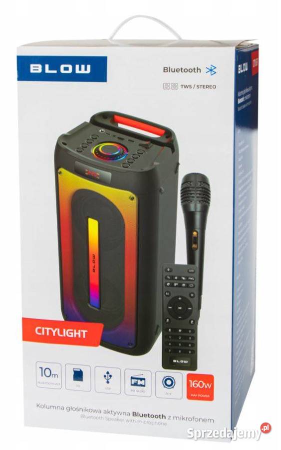 Głośnik BLUETOOTH Boombox Mikrofon KARAOKE DJ sprzedam