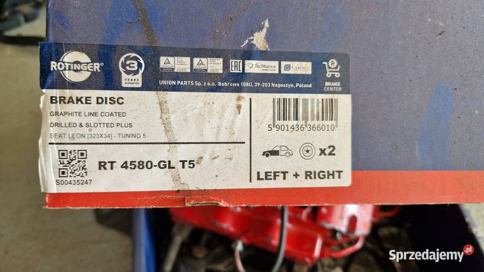 Tarcze rotinger rt 4580gl t5 i zaciski brembo osobowe Radłów