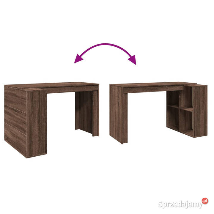 Biurko brązowy dąb 1235x735x75 materiał Warszawa