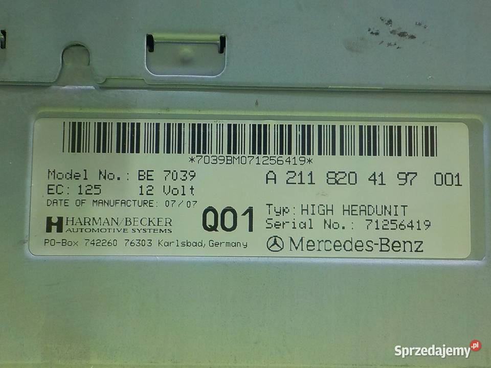 MERCEDES CLS W219 30 CDI 07r 5D radio CD Suków sprzedam