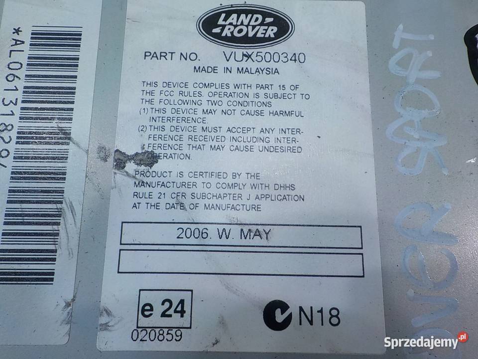 RANGE ROVER SPORT I 27 TDV6 06r 5D radio Suków