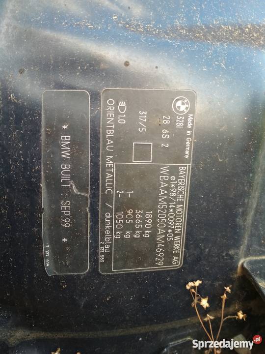 BMW E46 sedan touring drzwi prawy przód