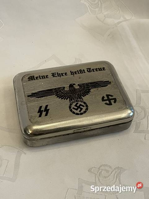 Niemiecka papierośnica platerowana III Rzesza Kraków