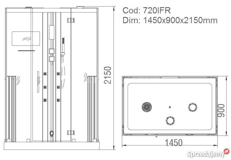 Kabina parowa Sauna infrared Prysznic 2osobowa Hydraulika i armatura Gubin