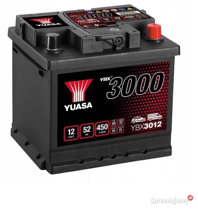 Akumulator Yuasa Standard 12V 52Ah 450A Prawy Akumulatory Gdynia