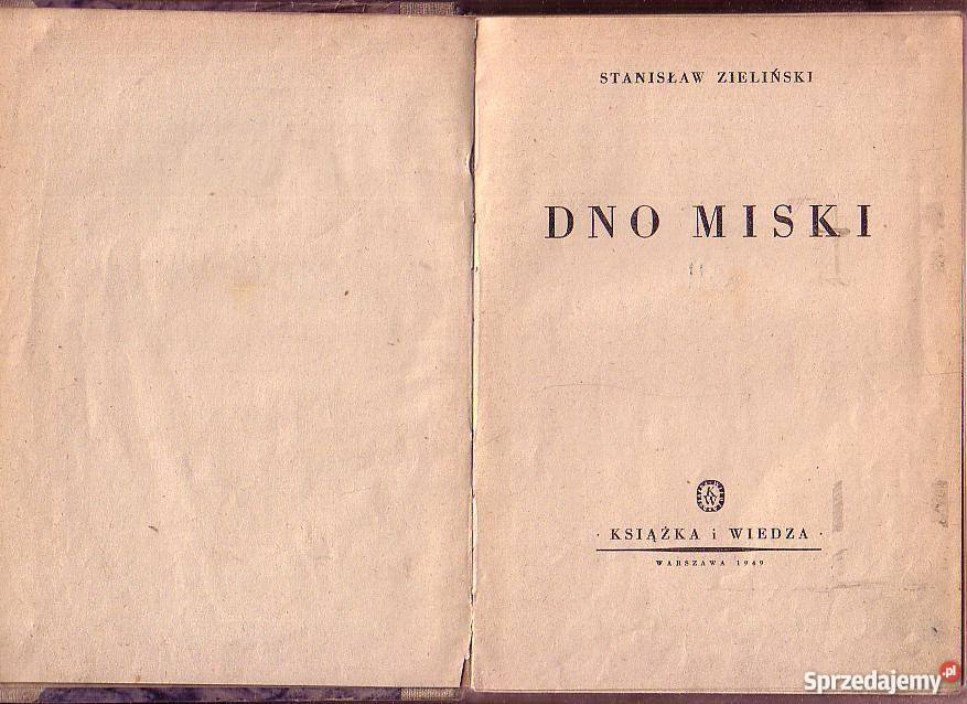 0731 DNO MISKI STANISŁAW ZIELIŃSKI Proza i poezja małopolskie Czyrna