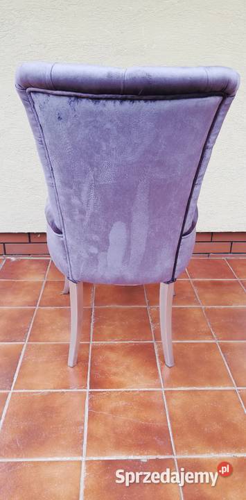 Fotel stylowy pikowany Glamour krzesło fotelik Sulbiny