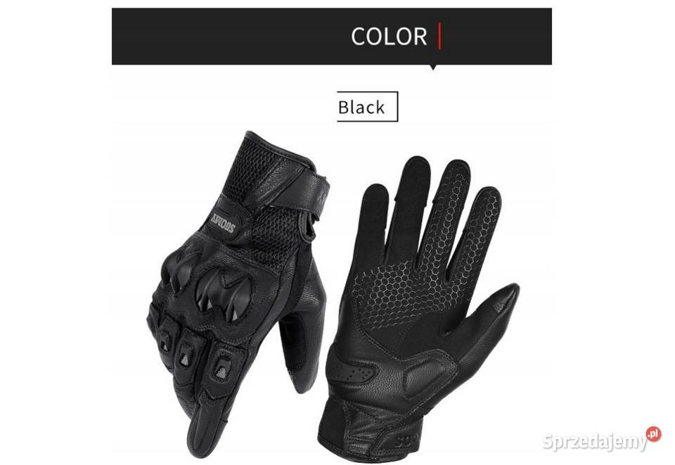LETNIE RĘKAWICE MOTOCYKLOWE SKÓRZANE ODDYCHAJĄCE Kaski i odzież Mysłowice