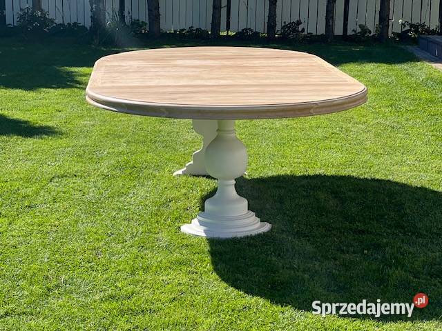 Duży dębowy okrągły stół rozkładany 150cm Kętrzyn