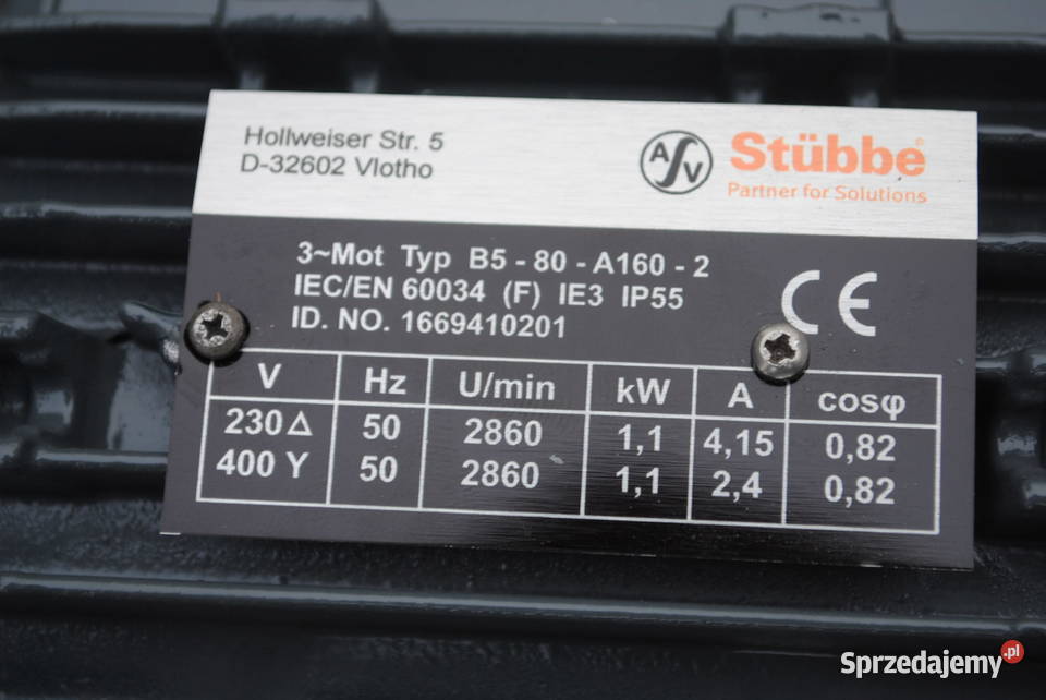 Silnik elektryczny kołnierzowy 11kw 2860obrmin Pozostałe Kargowa