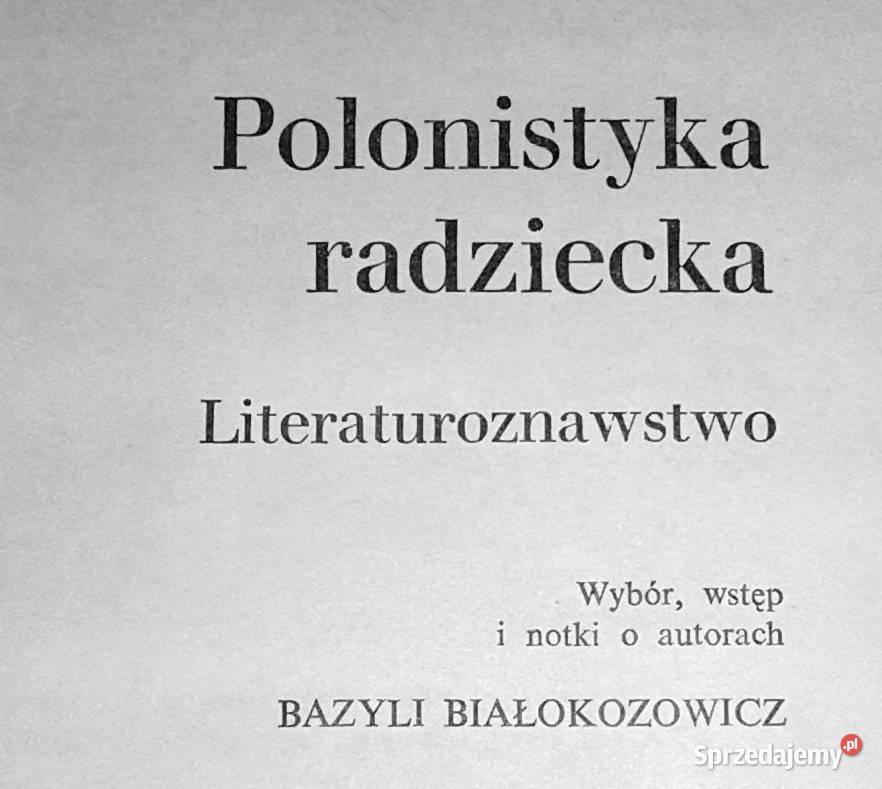Polonistyka radziecka Literaturoznawstwo B Chełm