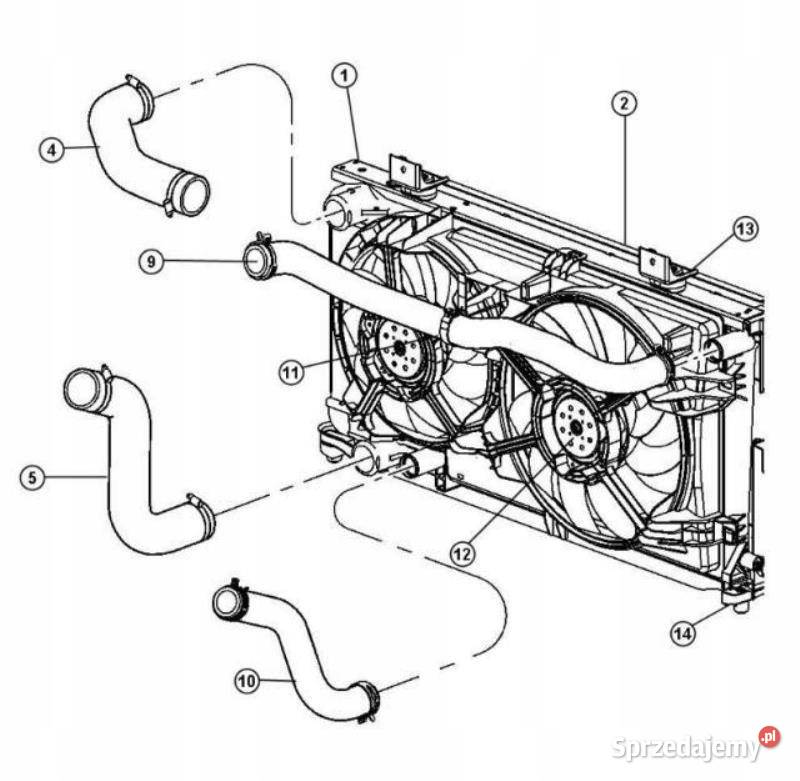 UCHWYT CHŁODNICY JEEP LIBERTY DODGE RAM ORYGINAŁ