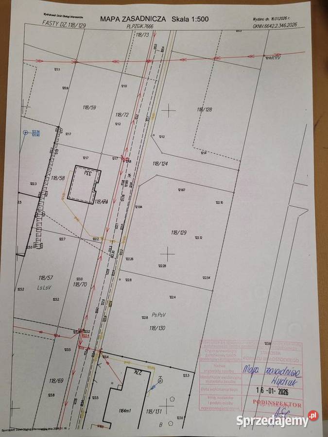 sprzeSprzedam działkę budowlaną o pow 1087 m2 w 34m Fasty