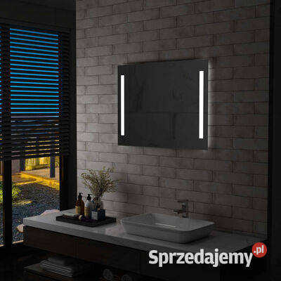 vidaXL Ścienne lustro łazienkowe z LED 80 x 60 Lustra Warszawa