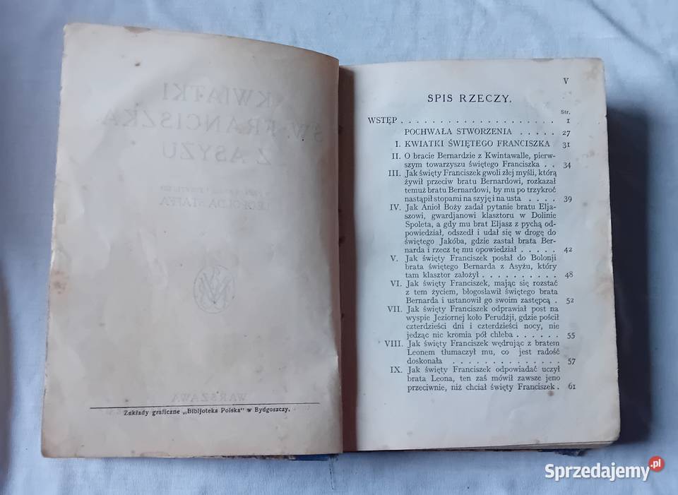 Kwiatki św Franciszka z Asyżu Inst Wyd Antykwariat