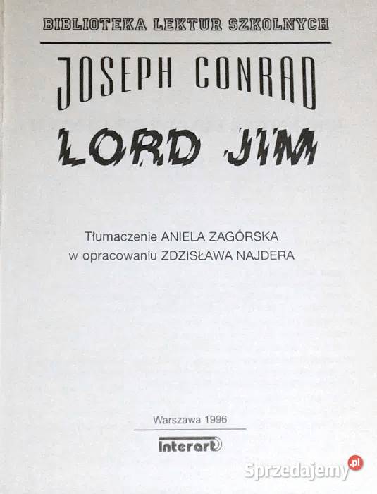 Lord Jim Joseph Conrad Tekst Opracowania