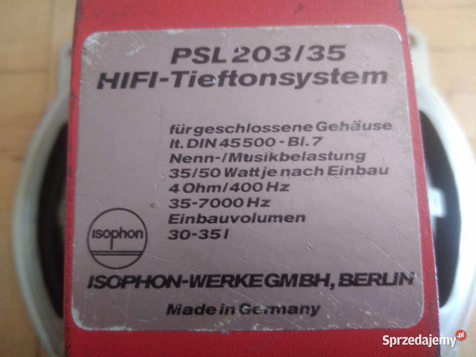 Głośnik Ispophon PSL 20335