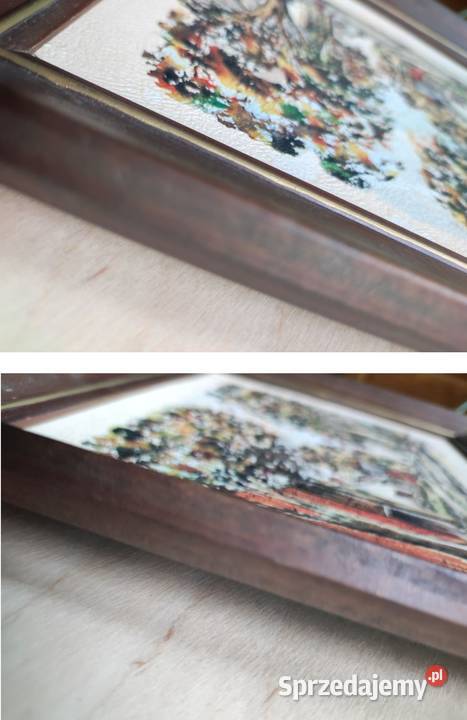 Arthur Kaplan Travis obraz pejzaż ramka ulica Kielce sprzedam