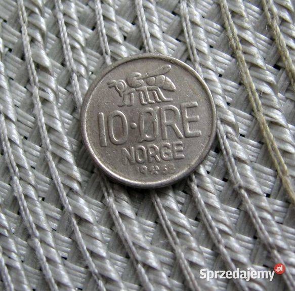 Norwegia 10 Ore 1968r Numizmatyka Kalisz